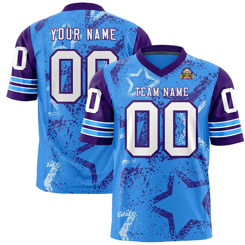 Custom Pink Gray-White Personalized Star Pattern Design Authentic Football Jersey Modern Men's Tech