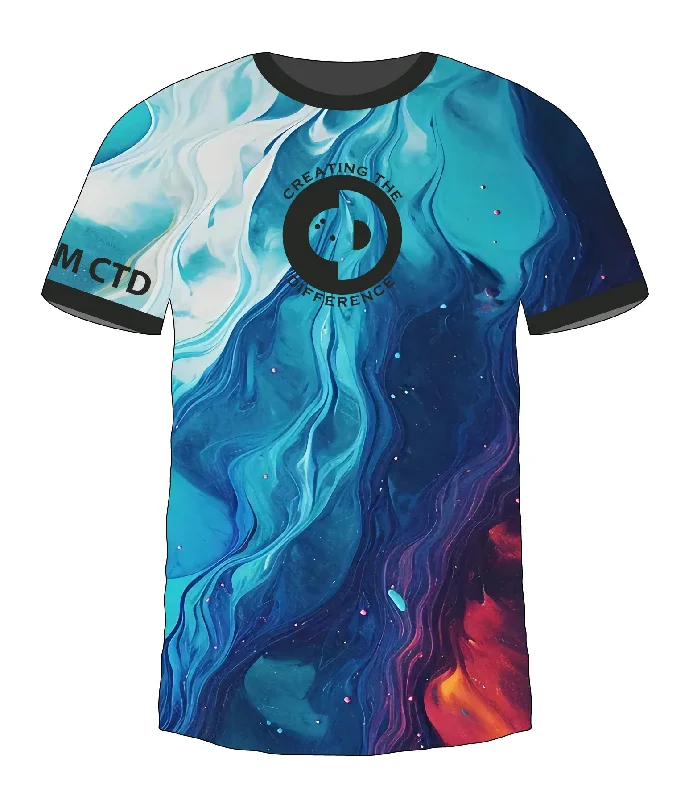 Colorful Marble 3 Jersey Masculine Men's Thick