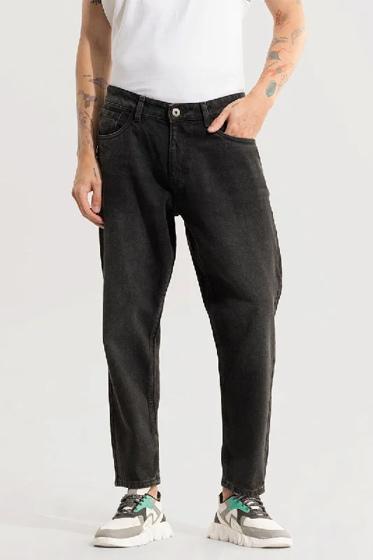 Dusk Ash Black Baggy Fit Jeans Business