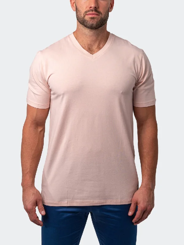 V-Neck VivaldiCoreLight Pink [Size 2XL] Polished Men's Silk