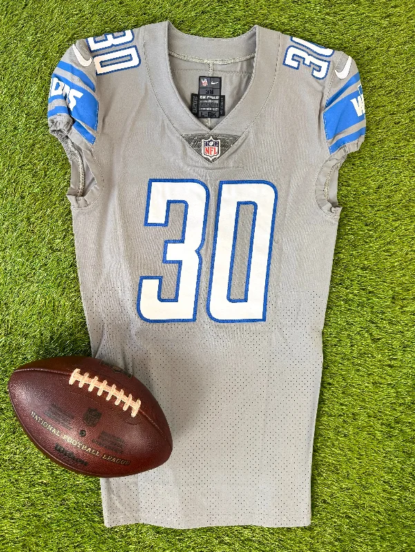 Detroit Lions 2022 Jamaal Williams Gray Alternate NFL Football Jersey (38/Small) Confident Men's High Detroit Lions 2022 Jamaal Williams Gray Alternate NFL Football Jersey (38/Small) Confident Men's High
