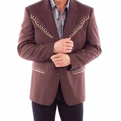 Scully Men's Chocolate Western Blazer Dynamic Men's Glow