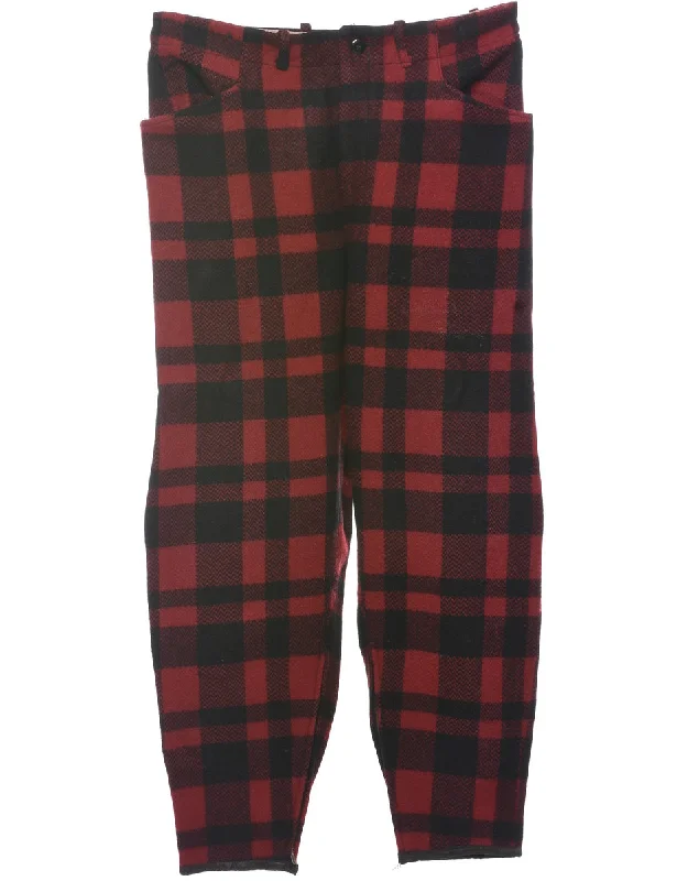 Checked Pattern Trousers - W32 L26 Bold Men's Statement