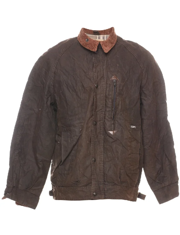 Dark Brown Wax Jacket - M Sporty Men's Tennis