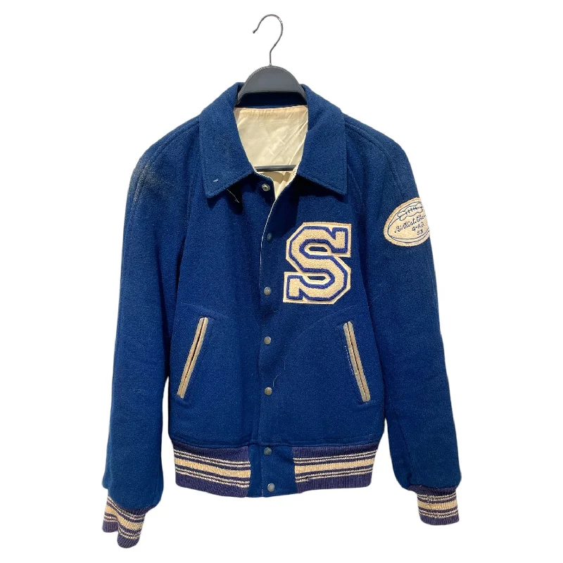 Vintage/Souvenir Jkt/M/Wool/BLU/1953 Letterman jacket Masculine Men's Thick