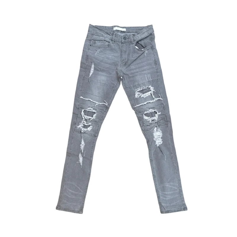 KDNK Ripped Denim Jean (Grey) Edgy Men's Punk
