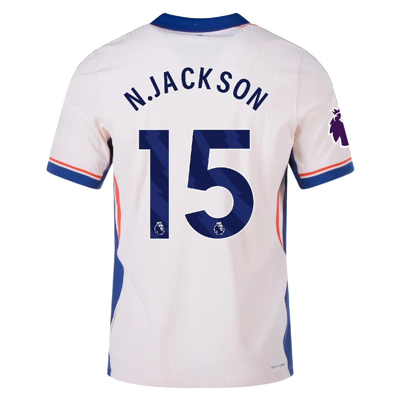 Nike Chelsea Authentic Nicholas Jackson Away Jersey w/ EPL Patch 24/25 (Guava Ice/Rush Blue) Beach Nike Chelsea Authentic Nicholas Jackson Away Jersey w/ EPL Patch 24/25 (Guava Ice/Rush Blue) Beach