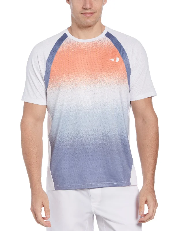 Men's Spray Gradient Printed Tennis Tee Organic