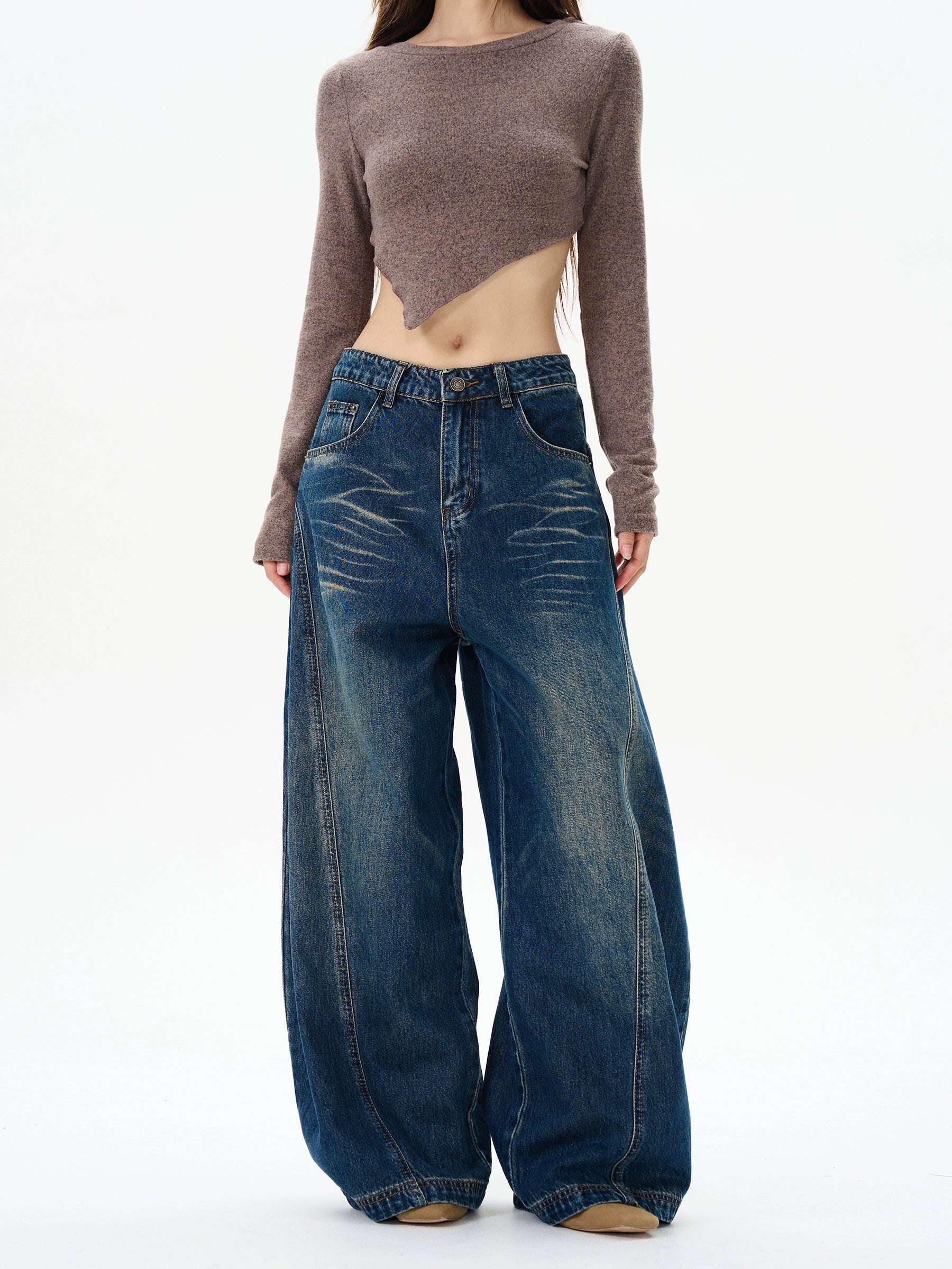Cat Whisker Wide-Leg Jeans Confident Men's Power