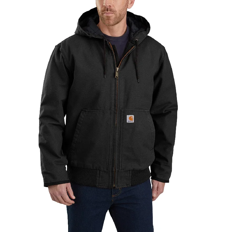 Carhartt Men's Loose Fit Washed Duck Insulated Active Jac-3 Jacket Traditional Men's Wool