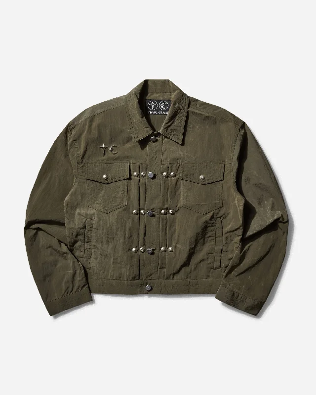 Men's Bio Recycle Jacket Khaki Trendy Men's Scandinavian