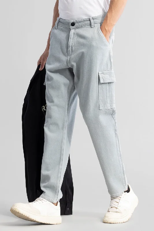 Cosmic Blue Baggy Fit Jeans Hip Men's Retro