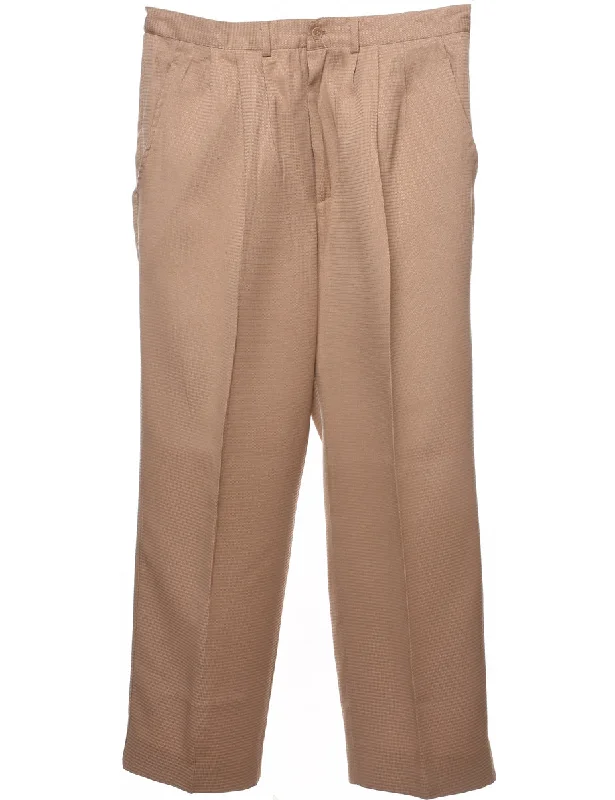 Classic Beige Trousers - W34 L28 Unique Men's Patch