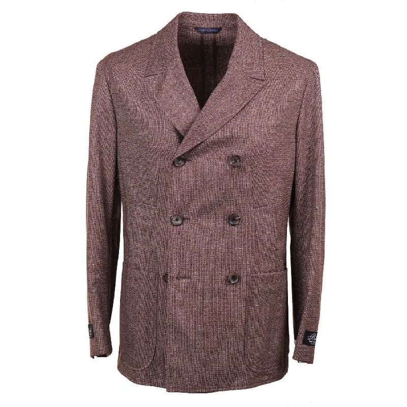 Belvest Donegal Tweed Wool Pea Coat Business