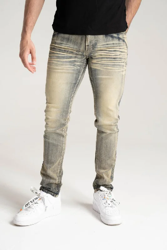 Spark Basic Stretch Jean (Dark Indigo) Dynamic Men's Moto