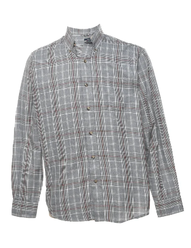 Arrow Checked Shirt - S Preppy Men's College