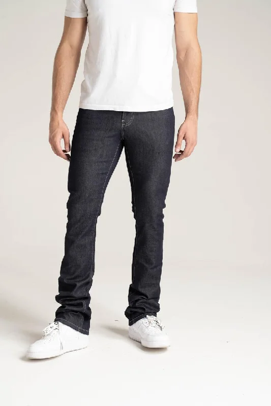 Taker Premium Raw Stretch Stacked Jean (Raw Indigo) Relaxed Men's Beach