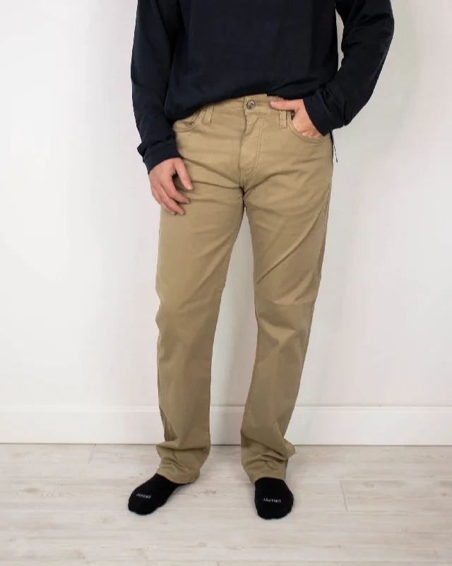 Zach Straight Leg Jean | British Khaki Twill Traditional Men's Wool