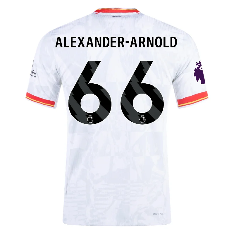 Nike Liverpool Authentic Trent Alexander-Arnold Third Jersey w/ EPL Patch 24/25 (White/Pure Platinum) Dynamic Men's Glow Nike Liverpool Authentic Trent Alexander-Arnold Third Jersey w/ EPL Patch 24/25 (White/Pure Platinum) Dynamic Men's Glow