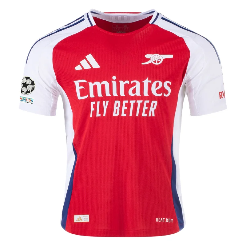 adidas Arsenal Authentic Home Jersey w/ Champions League Patches 24/25 (Better Scarlet/White) Sophisticated Men's adidas Arsenal Authentic Home Jersey w/ Champions League Patches 24/25 (Better Scarlet/White) Sophisticated Men's