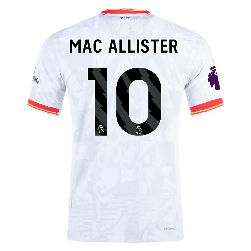 Nike Liverpool Authentic Alexis Mac Allister Third Jersey w/ EPL Patch 24/25 (White/Pure Platinum) Sporty Men's Athleisure Nike Liverpool Authentic Alexis Mac Allister Third Jersey w/ EPL Patch 24/25 (White/Pure Platinum) Sporty Men's Athleisure