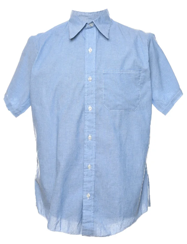 Light Blue Short Sleeve Shirt - L Sophisticated Men's 