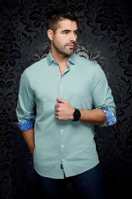 Au Noir Stretch Shirt | Rosmarino Green Cool Men's Skate
