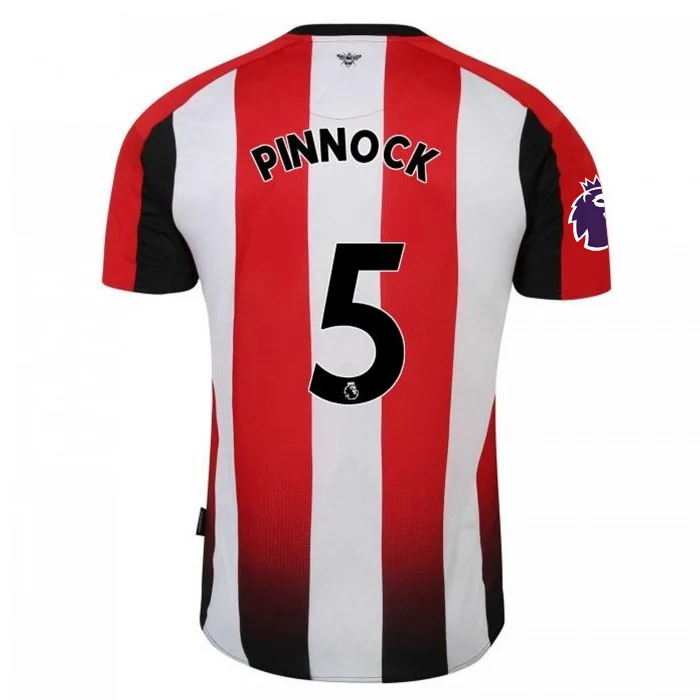 Umbro Brentford Ethan Pinnock Home Jersey w/ EPL Patch 24/25 (Red/White) Cozy Men's Winter Umbro Brentford Ethan Pinnock Home Jersey w/ EPL Patch 24/25 (Red/White) Cozy Men's Winter