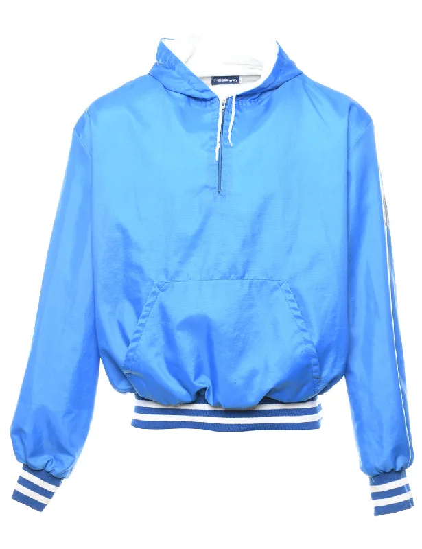 Blue Nylon Hooded Jacket - XL Dapper Men's 1920S
