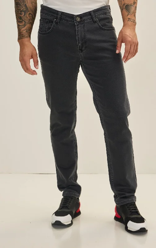 Super Soft 5-pocket Style Pants - Anthracite Modern Men's Geometric