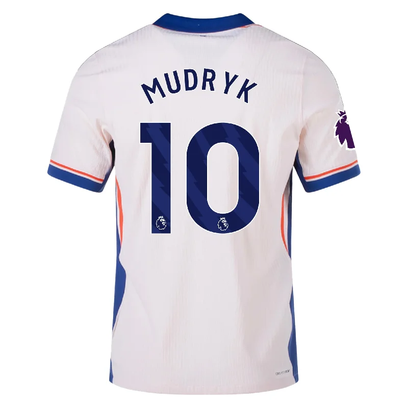 Nike Chelsea Authentic Mykhailo Mudryk Away Jersey w/ EPL Patch 24/25 (Guava Ice/Rush Blue) Monochromatic Office Style Nike Chelsea Authentic Mykhailo Mudryk Away Jersey w/ EPL Patch 24/25 (Guava Ice/Rush Blue) Monochromatic Office Style