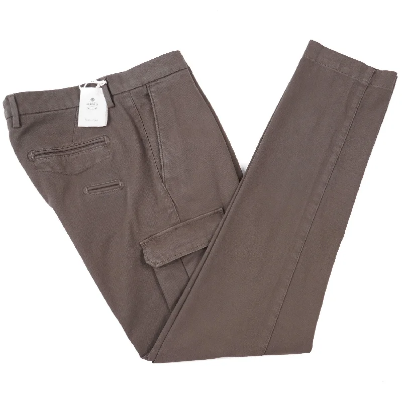 Luigi Borrelli Twill Cotton Pants with Cargo Pockets Lumberjack