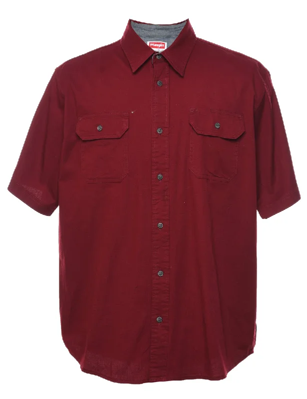 Wrangler Red Short Sleeved Shirt - L Earthy Men's Sustainable 