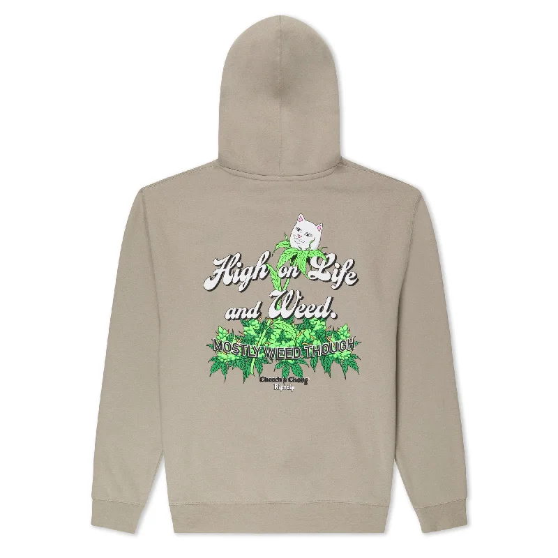High On Life 420 Hoodie (Cement) Stylish Men's Tropical 