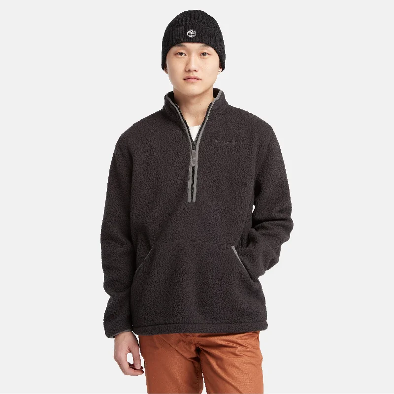 Men's High Pile Fleece Quarter-Zip Jacket Modern Men's 