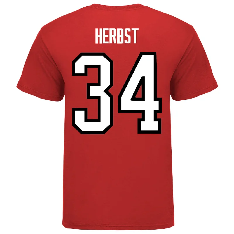 Ohio State Buckeyes Men's Hockey Student Athlete #34 Reilly Herbst T-Shirt Refined Men's Classic Ohio State Buckeyes Men's Hockey Student Athlete #34 Reilly Herbst T-Shirt Refined Men's Classic