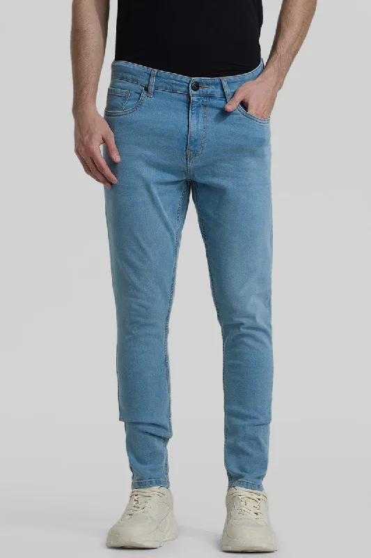 Blue Skinny Fit Jeans Trendy Men's Scandinavian