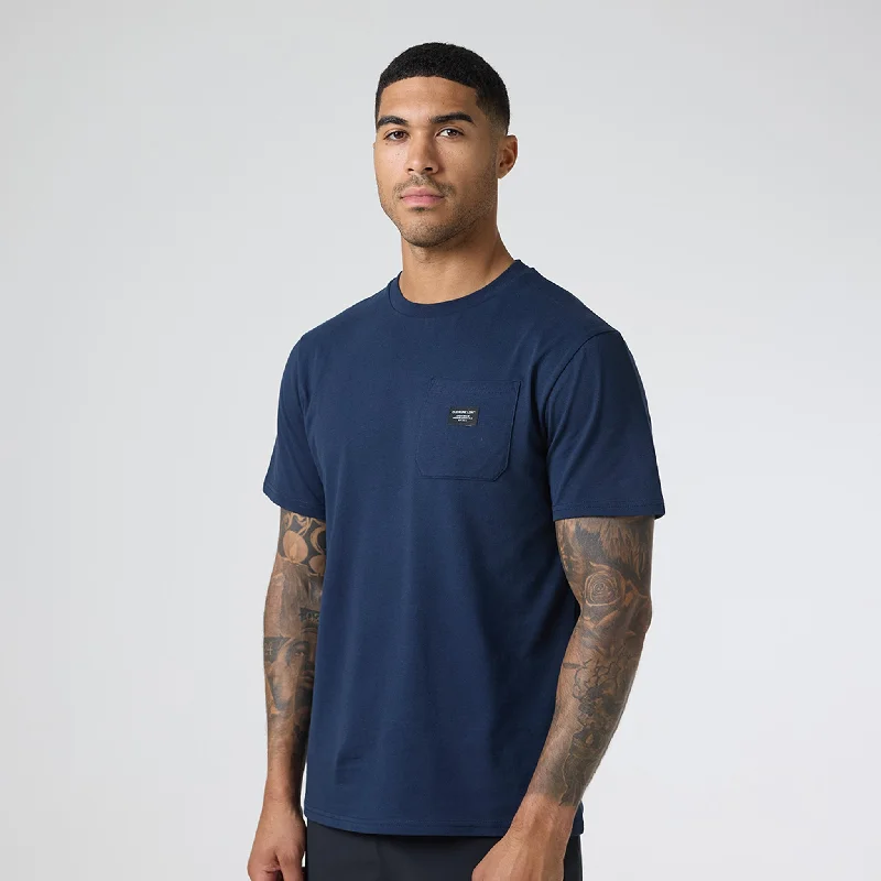 Pocket T-Shirt | Navy Rugged Men's Outdoor 