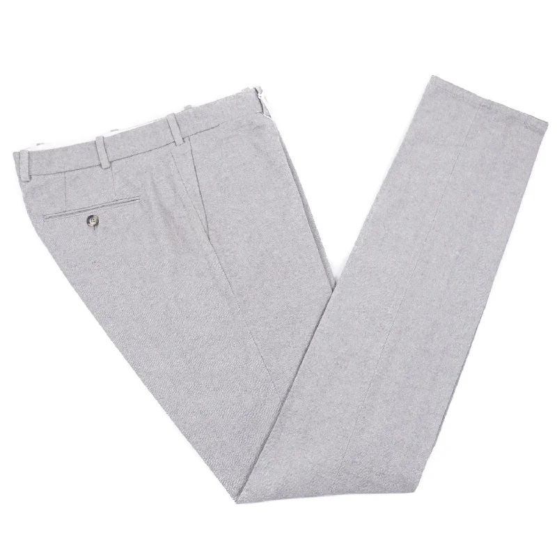 Luigi Borrelli Soft Twill Cotton Pants Modern Men's 