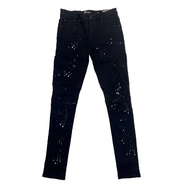 Evolve5 Painted Biker Jean (Black/White) Dynamic Men's Glow