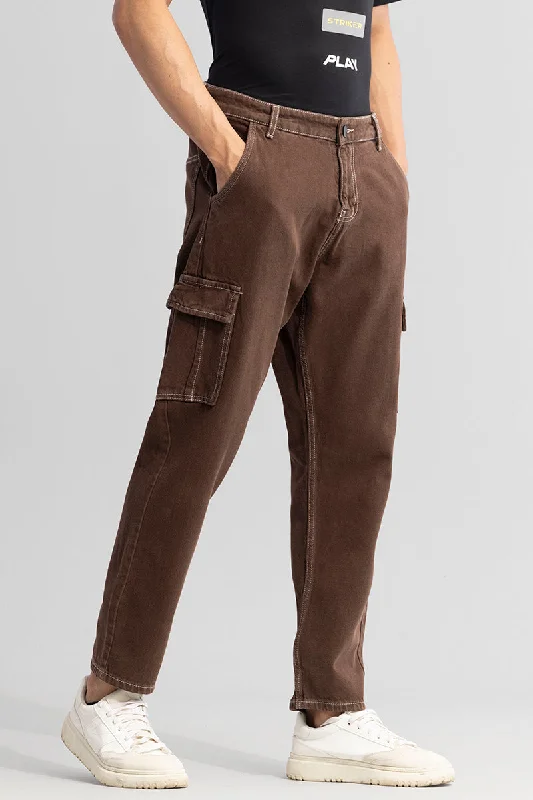 Cosmic Brown Baggy Fit Jeans Cozy Men's Winter