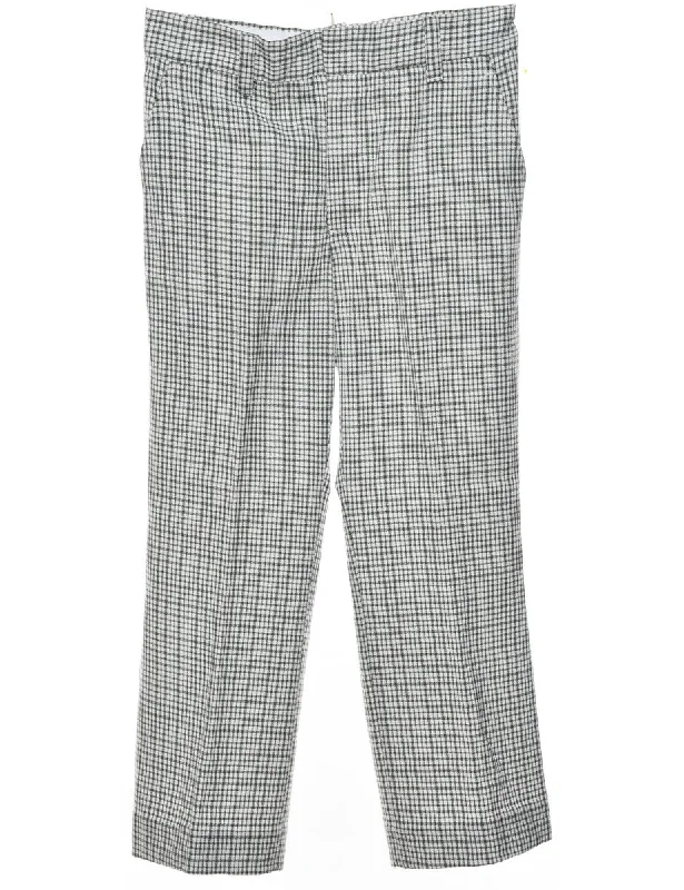 Checked Pattern Trousers - W32 L26 Practical Men's Quick