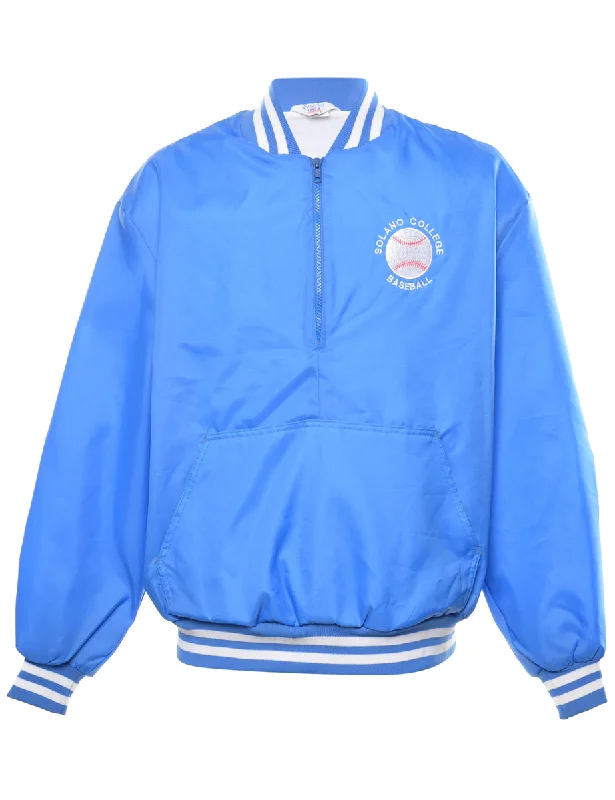 Nylon Blue Classic Waterproof Team Jacket - XL Monochromatic All