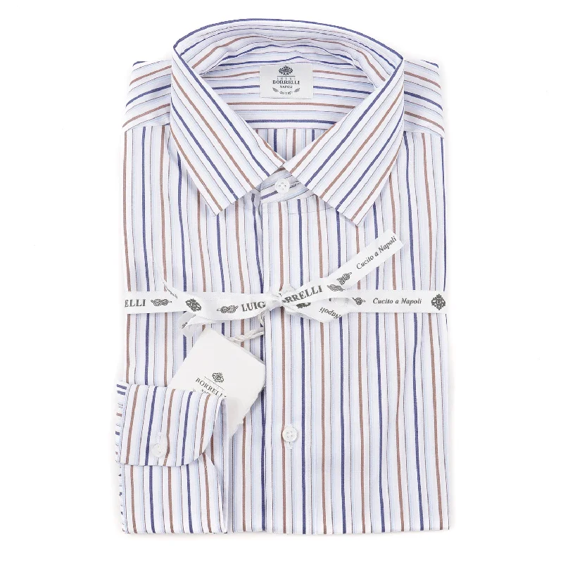 Luigi Borrelli Regular-Fit Cotton Dress Shirt British Gentleman Style