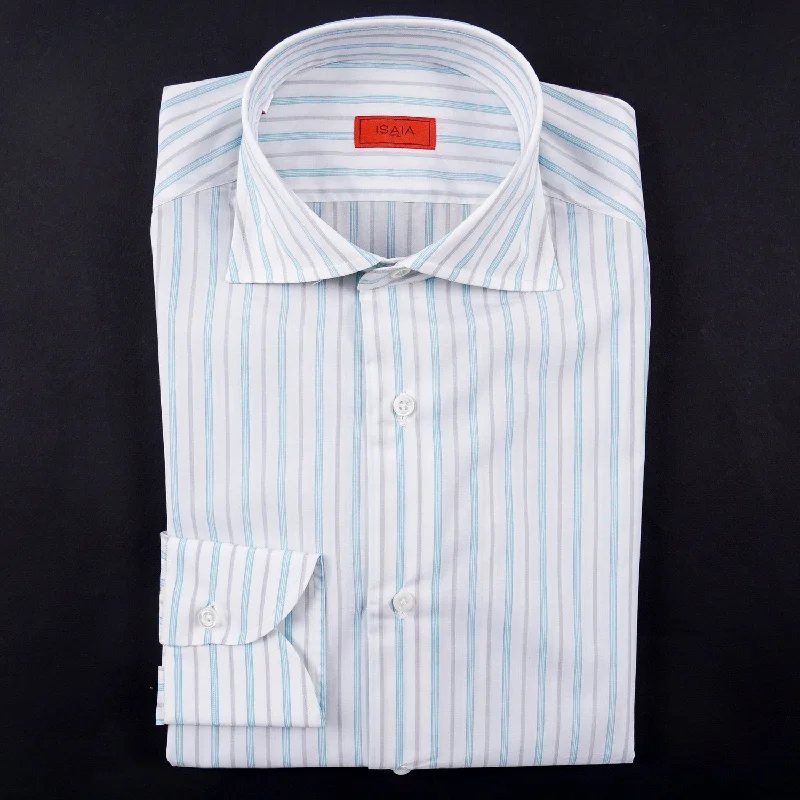 Isaia Modern 'Mix Fit' Cotton Dress Shirt Polished Men's Silk