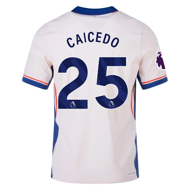 Nike Chelsea Authentic Moises Caicedo Away Jersey w/ EPL Patch 24/25 (Guava Ice/Rush Blue) Youthful Men's Pop Nike Chelsea Authentic Moises Caicedo Away Jersey w/ EPL Patch 24/25 (Guava Ice/Rush Blue) Youthful Men's Pop