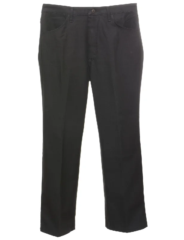 Wrangler Black Trousers - W36 L32 Earthy Men's Hemp