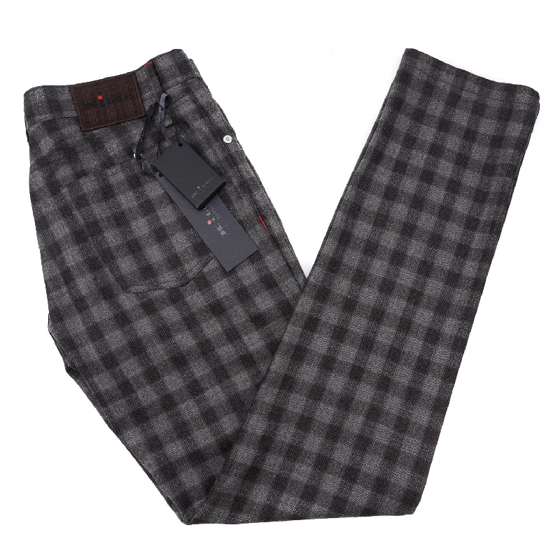 Kiton Slim Fit Five-Pocket Wool Pants Sharp Men's Italian