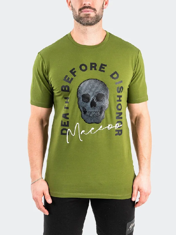 Maceoo Stretch Tshirts | Tee CodeofHonor Green Athletic Men's High