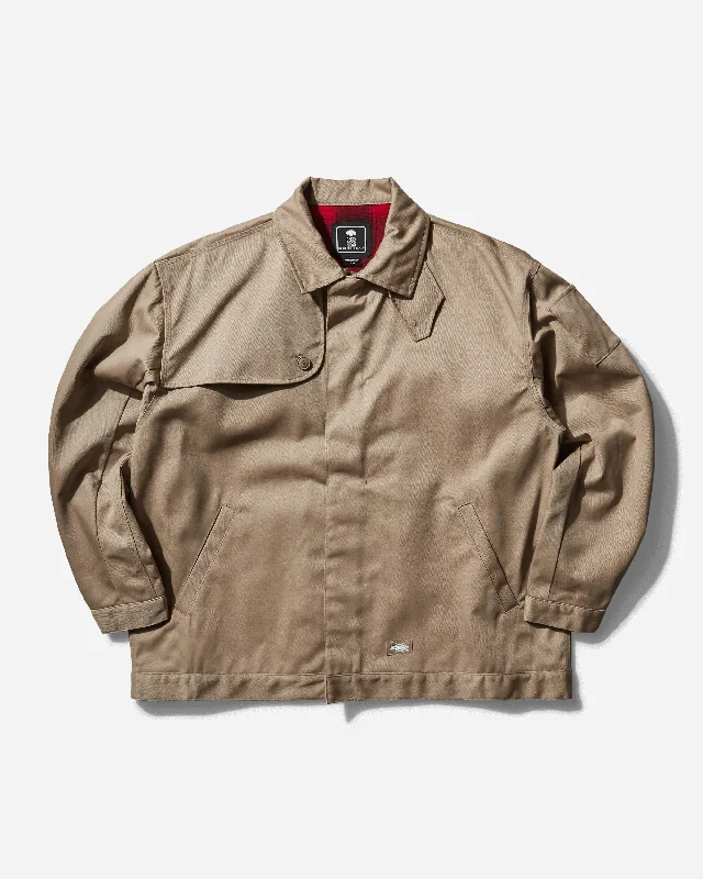 Men's TDC Oversized Fit Lined Eisenhower Jacket Beige Cool Men's Skate
